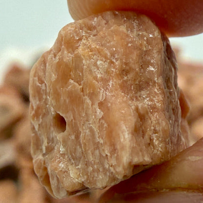 Raw Sunstone Beads: Peach Orange Crystal Nuggets for Jewelry Making