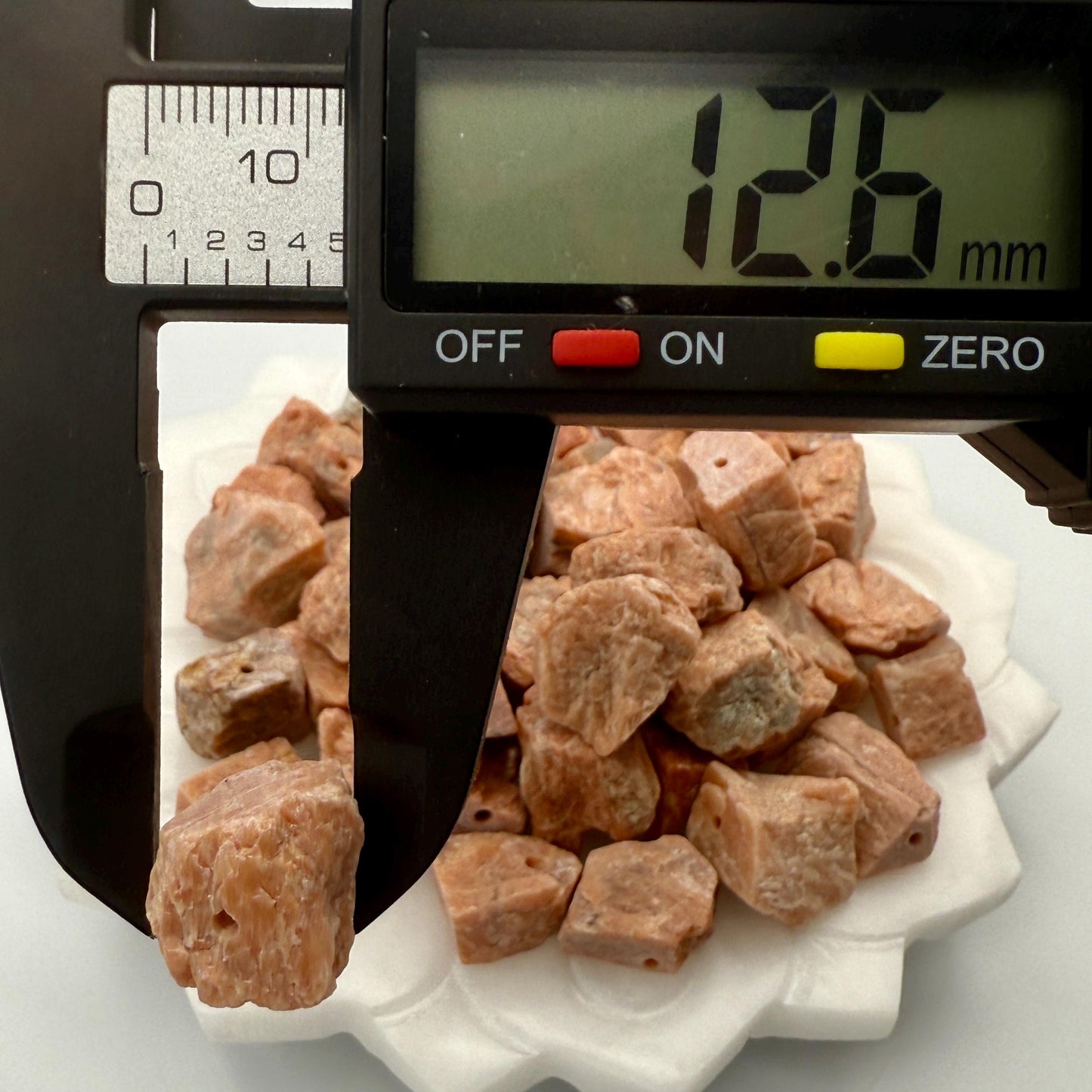 Raw Sunstone Beads: Peach Orange Crystal Nuggets for Jewelry Making