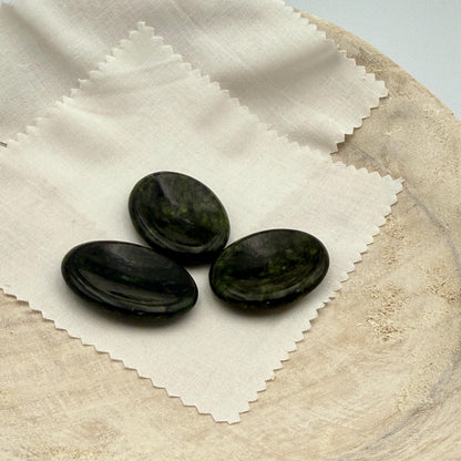 Green Nephrite Jade Worry Stone – Harmony Palm Crystal
