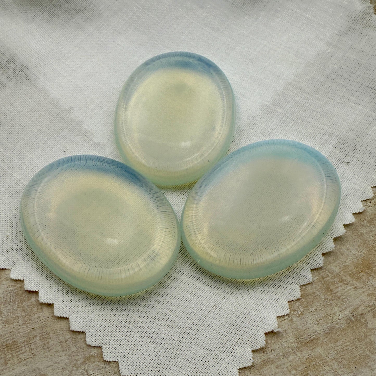 Opalite Worry Stone – Smooth Palm Stone, Metaphysical Crystal