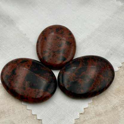 Mahogany Obsidian Worry Stone – Natural Polished Palm Stone