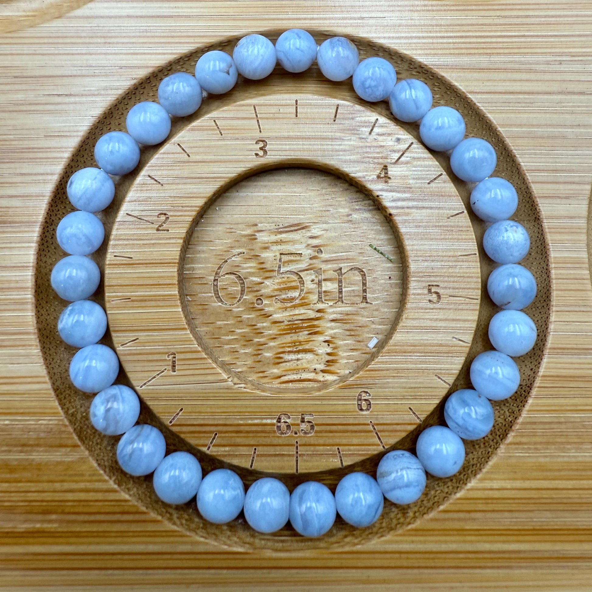 AAA Blue Lace Agate Bracelet - Stone of Calm, 6mm Beads