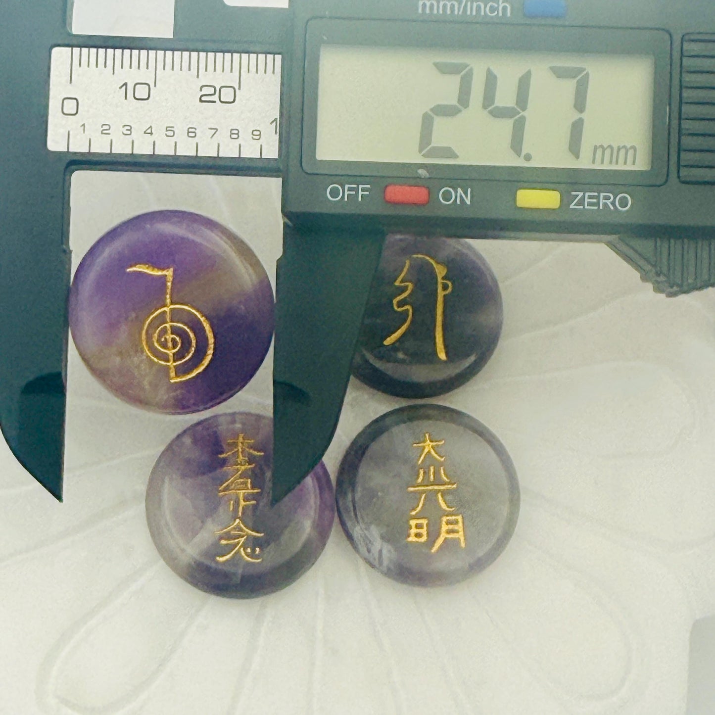 Amethyst Reiki Healing Stone Set: Hand Engraved Metaphysical Energy Healing Crystal | Shazu.com