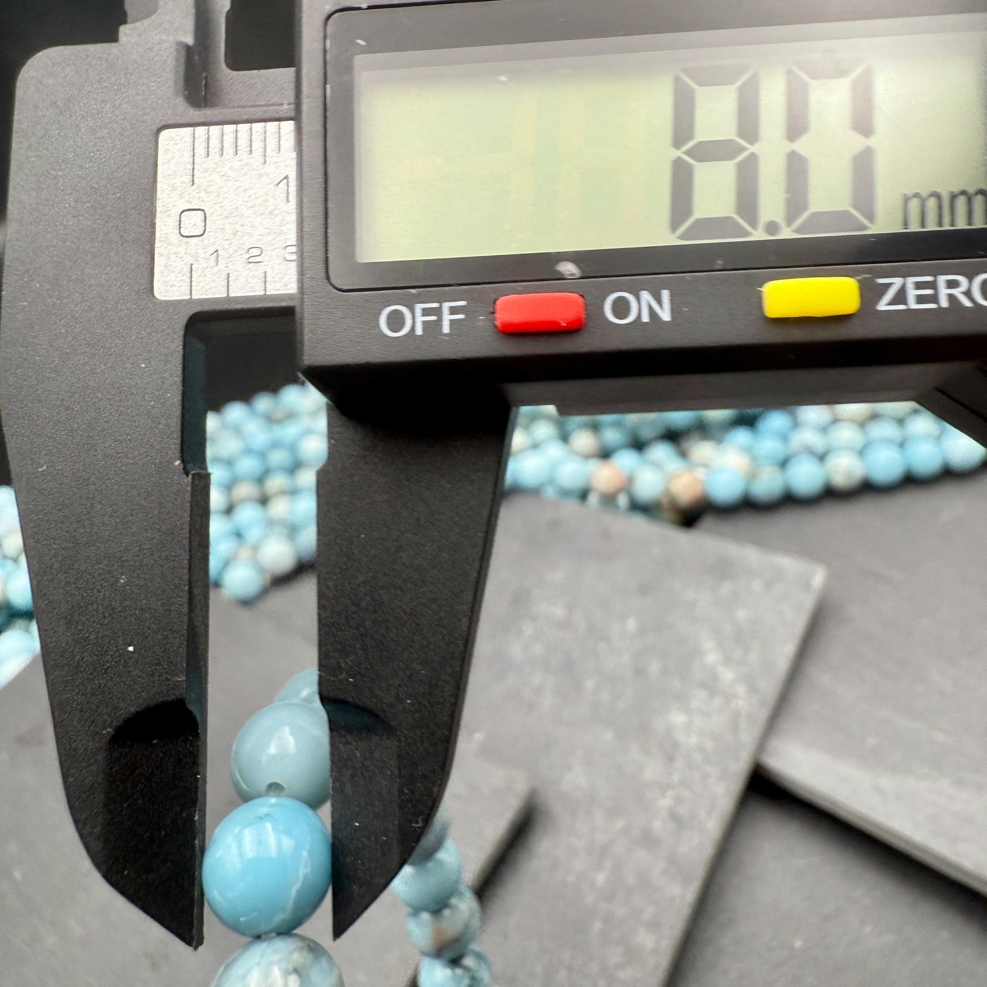 AAA Larimar Bracelet - Natural 8mm Dominican Crystal March Birthstone