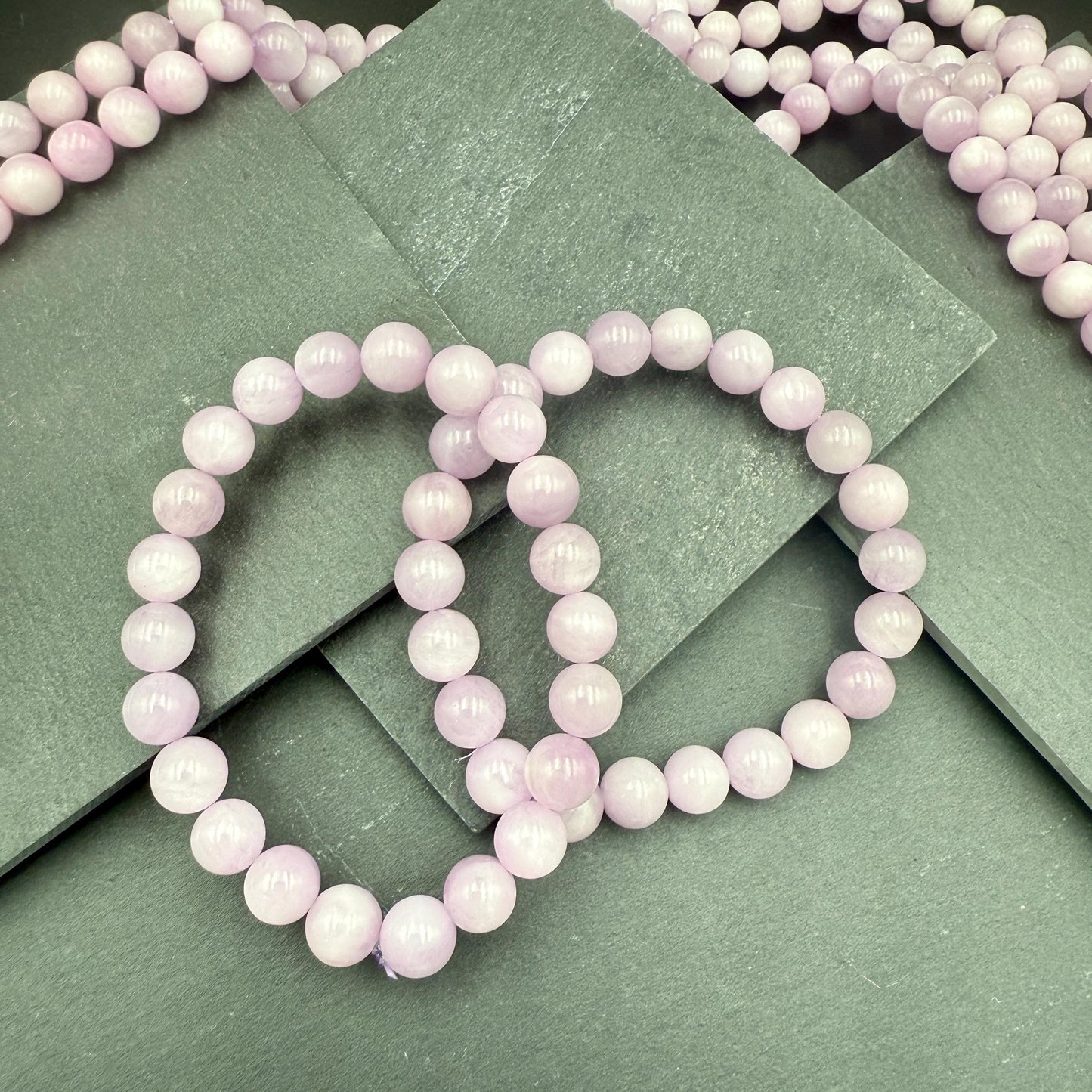 AAA Premium Kunzite Bracelet 8.6-8.8 mm Beads – Pink Spodumene for Love, Calm & Emotional Healing | Shazu.com