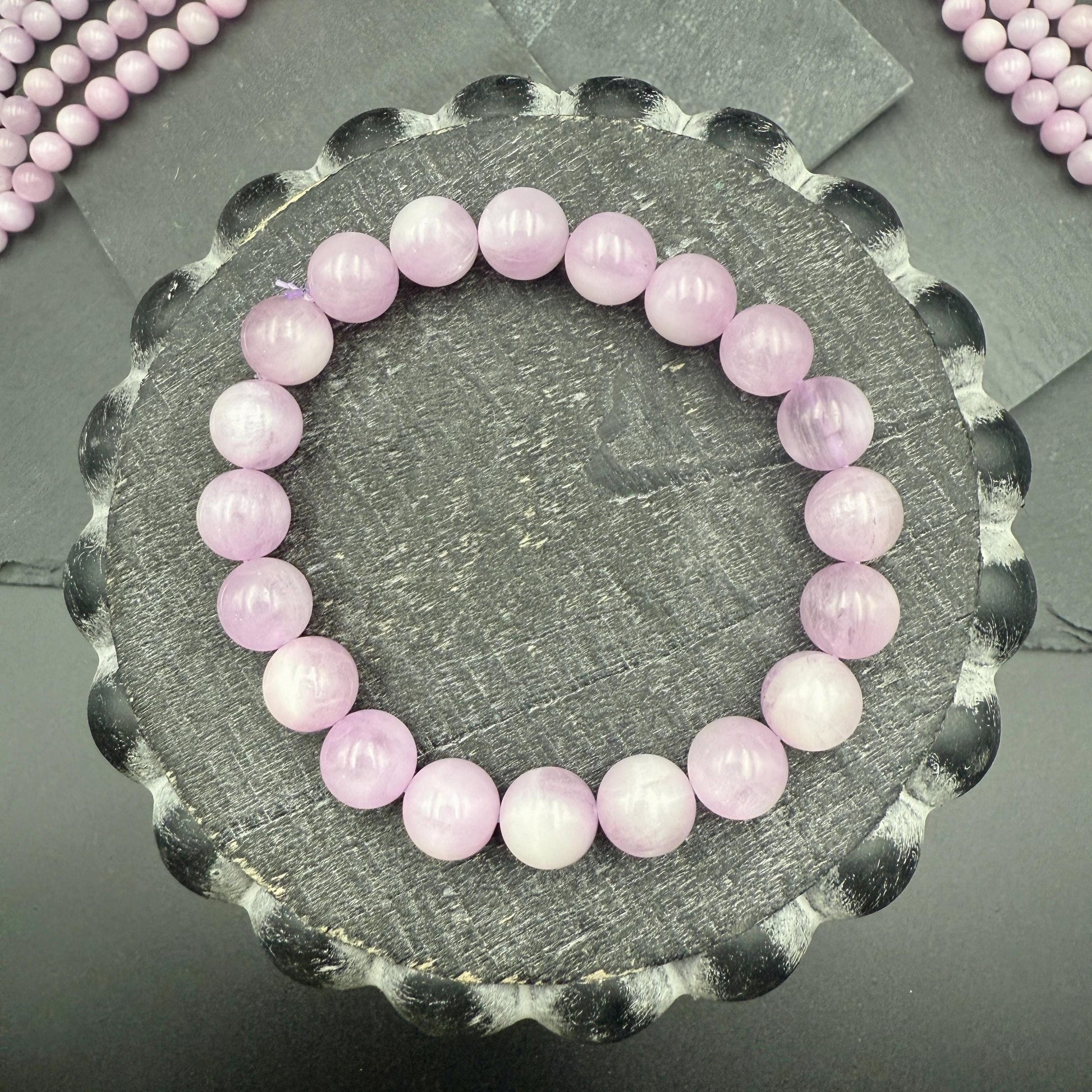 AAA Premium Kunzite Bracelet 10mm Beads – Pink Spodumene for Love, Calm & Emotional Healing | Shazu.com
