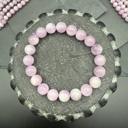 AAA Premium Kunzite Bracelet 10mm Beads – Pink Spodumene for Love, Calm & Emotional Healing | Shazu.com