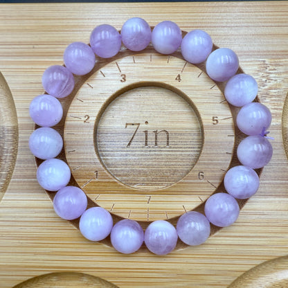 AAA Premium Kunzite Bracelet 10mm Beads – Pink Spodumene for Love, Calm & Emotional Healing | Shazu.com