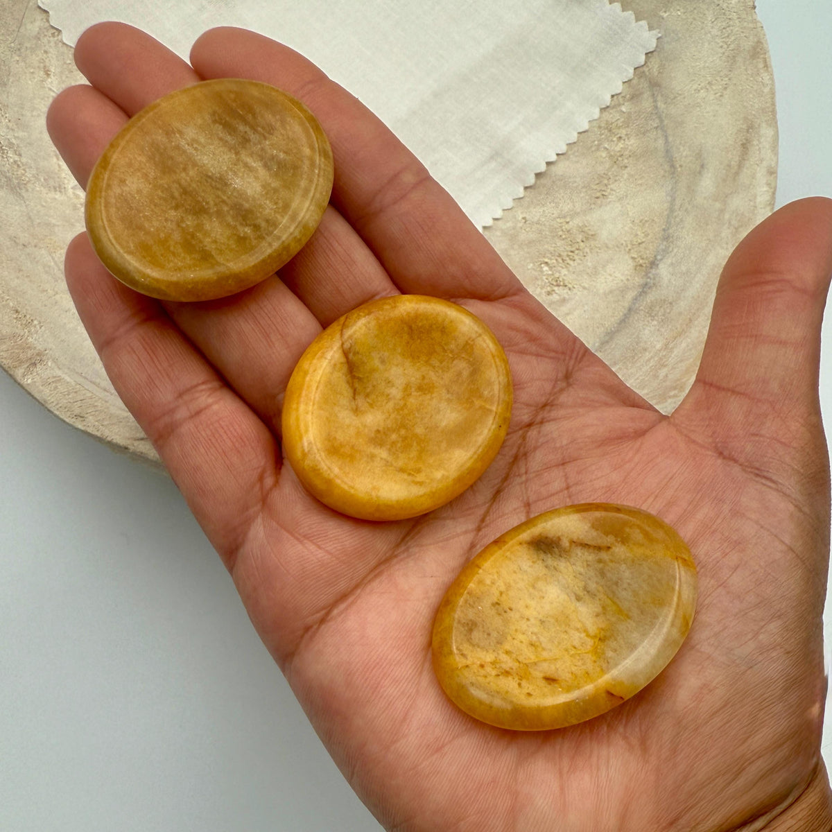 Golden Healer Worry Stone — Calm & Clarity