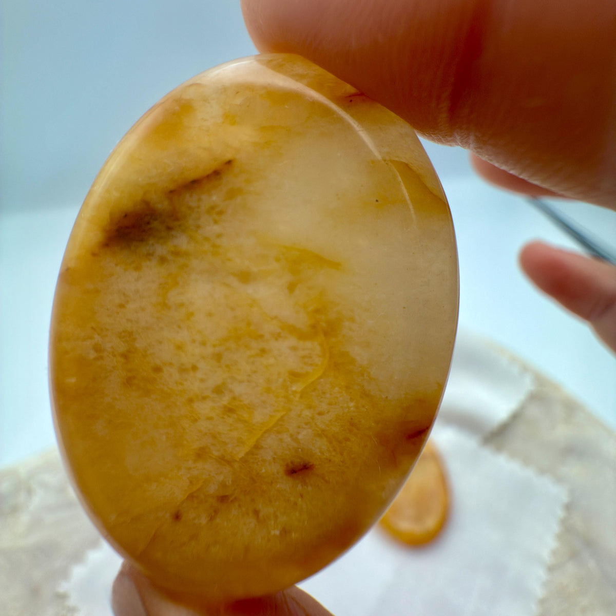 Golden Healer Worry Stone — Calm & Clarity