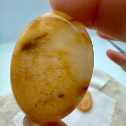 Golden Healer Worry Stone — Calm & Clarity