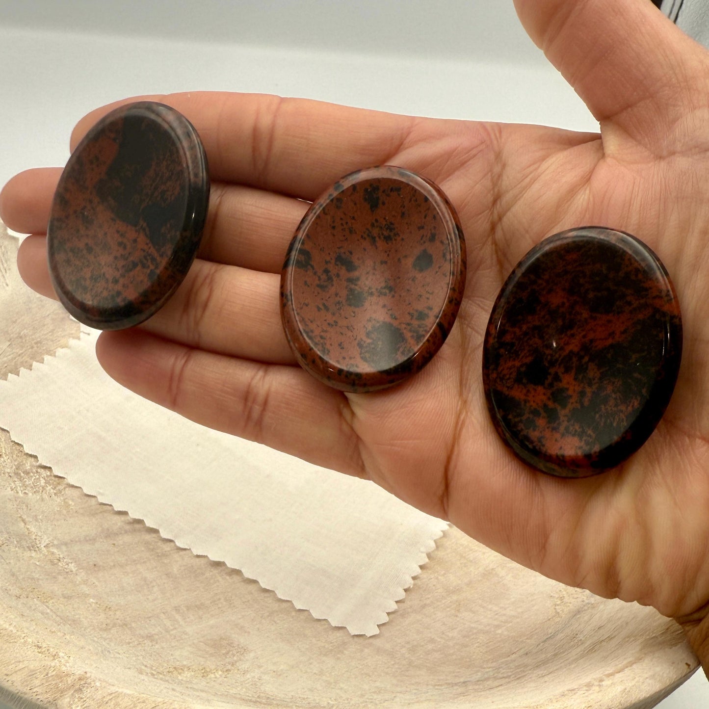 Mahogany Obsidian Worry Stone – Natural Polished Palm Stone