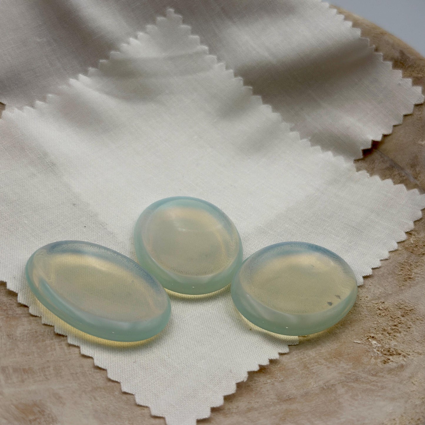 Opalite Worry Stone – Smooth Palm Stone, Metaphysical Crystal