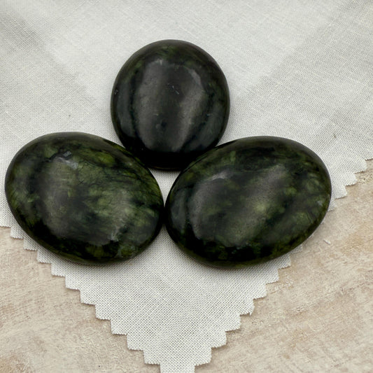 Green Nephrite Jade Worry Stone – Harmony Palm Crystal