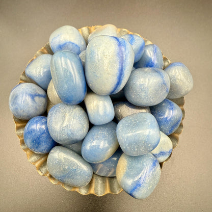Blue Aventurine Tumbled Stone – Natural Crystal for Focus, Confidence, Inner Strength & Mental Clarity
