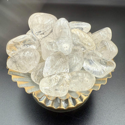 Clear Quartz Tumbled Stone – Master Healer Crystal for Energy Amplification, Clarity, Manifestation & Balance