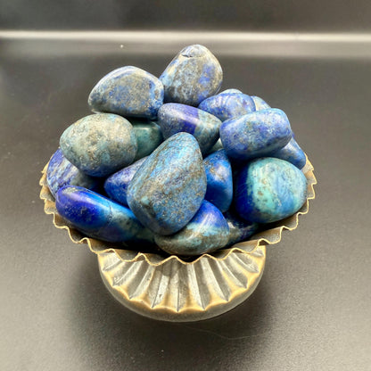 Lapis Lazuli Tumbled Stone – Natural Crystal for Wisdom, Truth, Intuition & Inner Power
