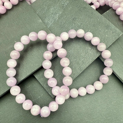 AAA Premium Kunzite Bracelet 8.6-8.8 mm Beads – Pink Spodumene for Love, Calm & Emotional Healing | Shazu.com