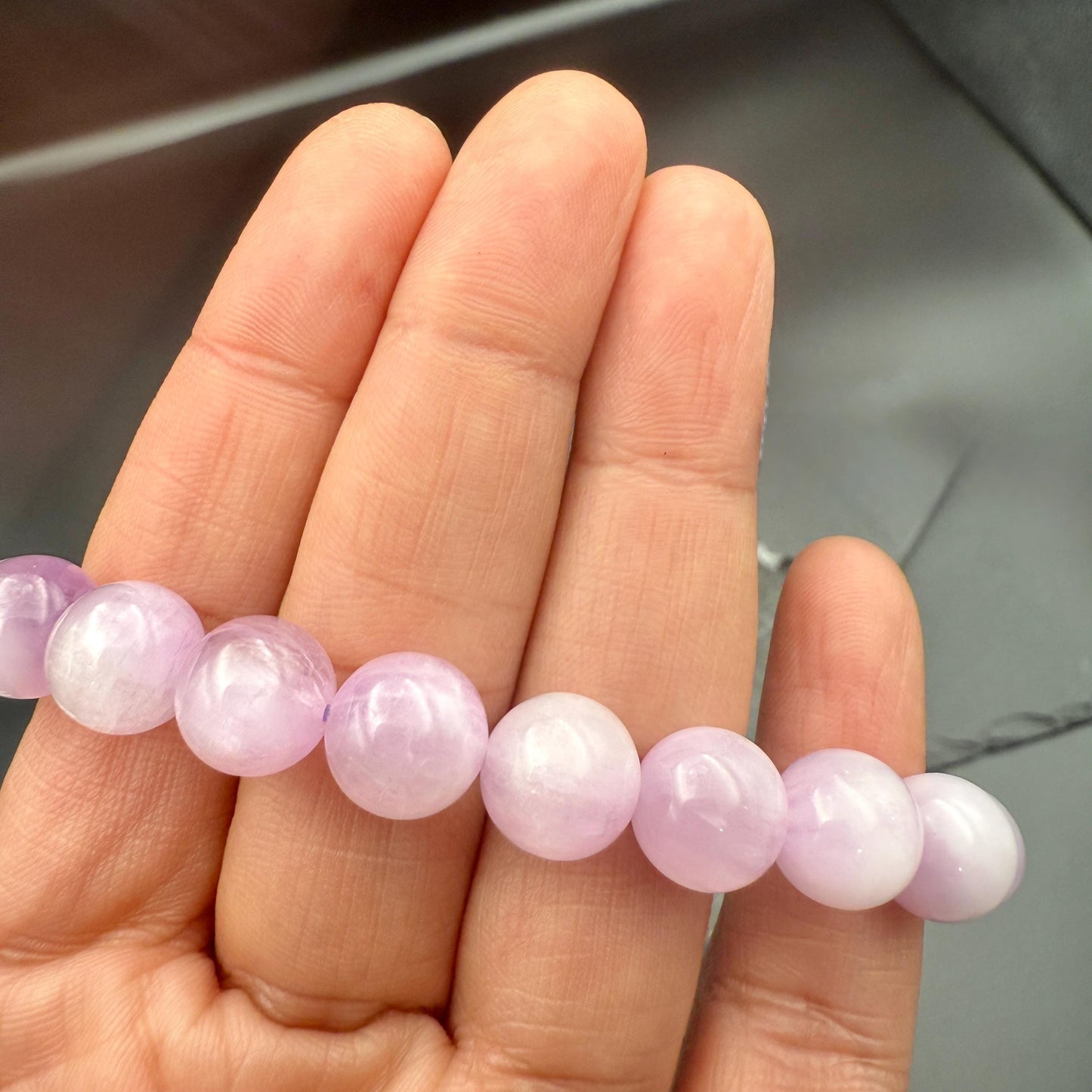 AAA Premium Kunzite Bracelet 10mm Beads – Pink Spodumene for Love, Calm & Emotional Healing | Shazu.com