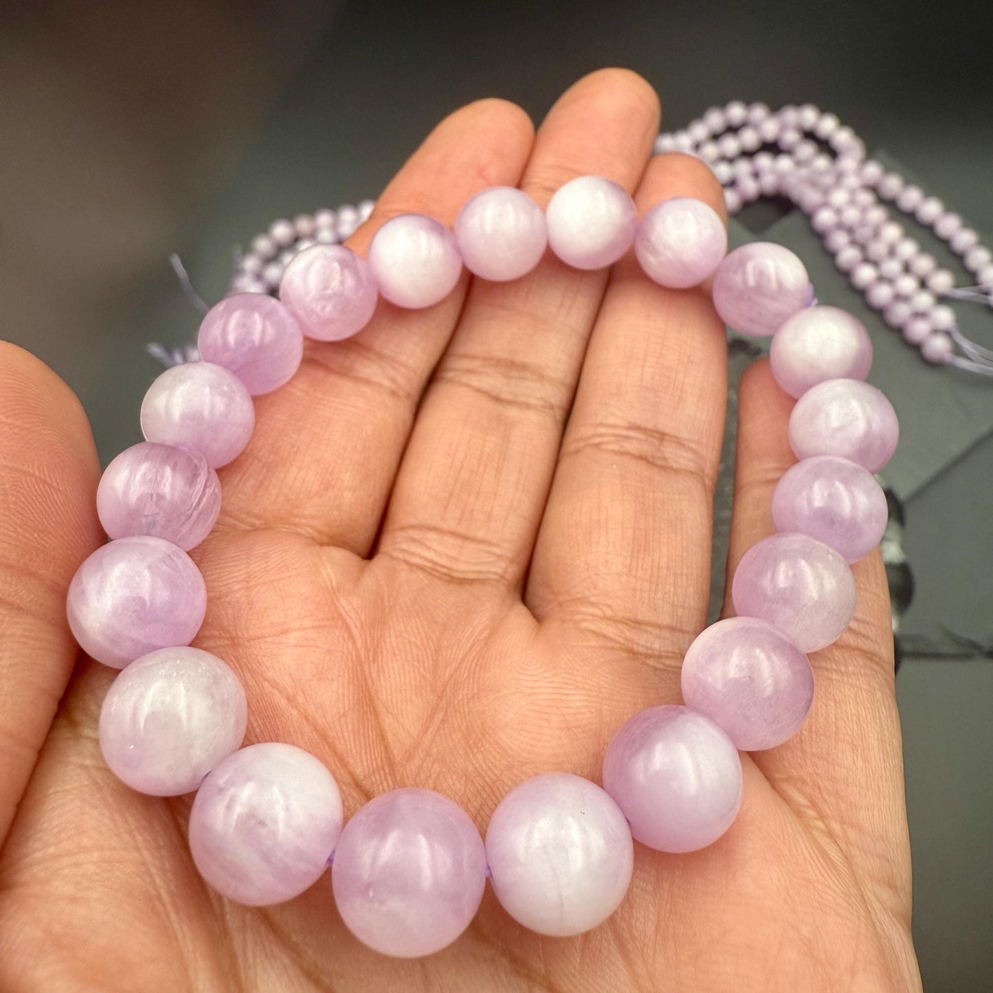 AAA Premium Kunzite Bracelet 10mm Beads – Pink Spodumene for Love, Calm & Emotional Healing | Shazu.com