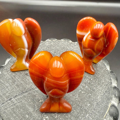 Carnelian Guardian Angel – Crystal of Courage, Vitality & Motivation (2")