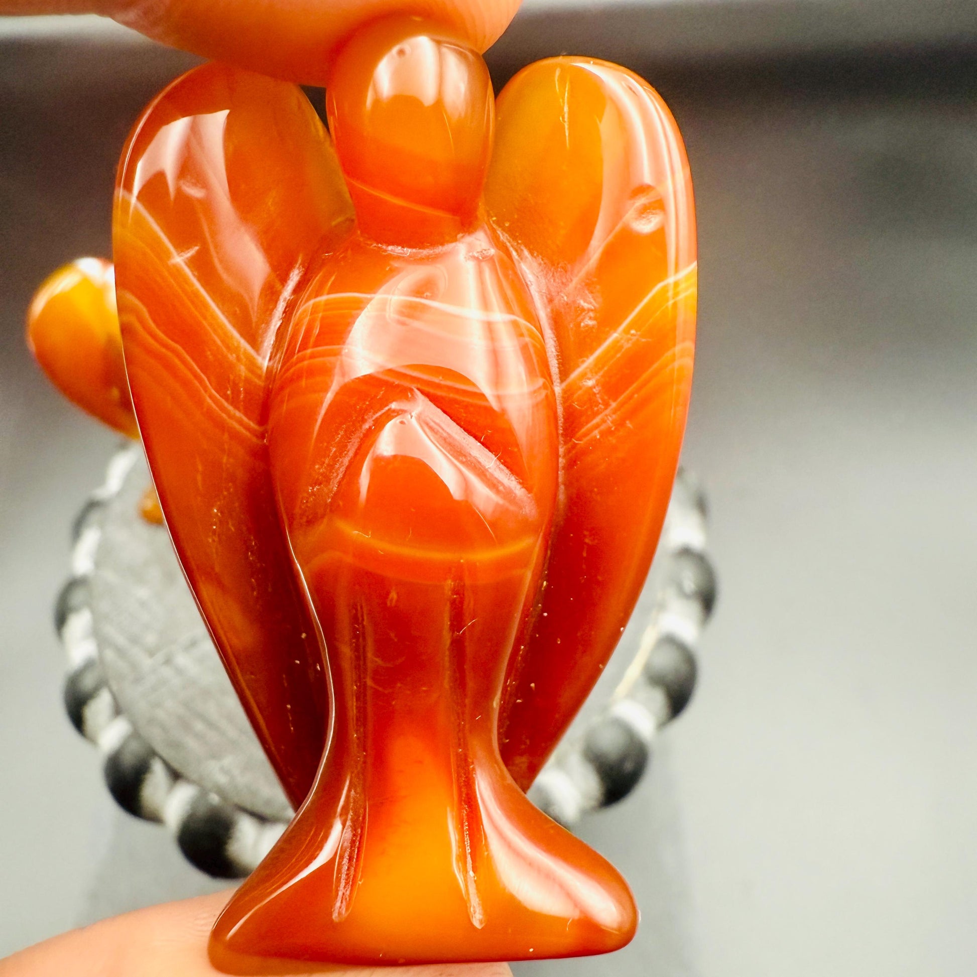 Carnelian Guardian Angel – Crystal of Courage, Vitality & Motivation (2")
