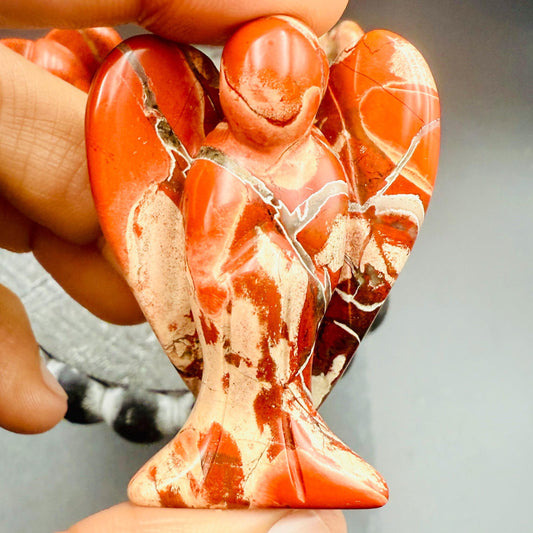 Red Jasper Angel – Crystal of Strength, Grounding & Stability (2")