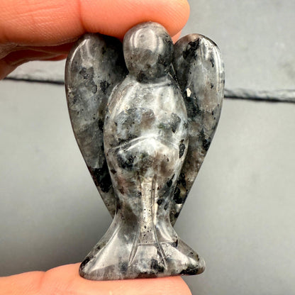 Larvikite Guardian Angel – Crystal of Protection, Grounding & Ancestral Wisdom (2")