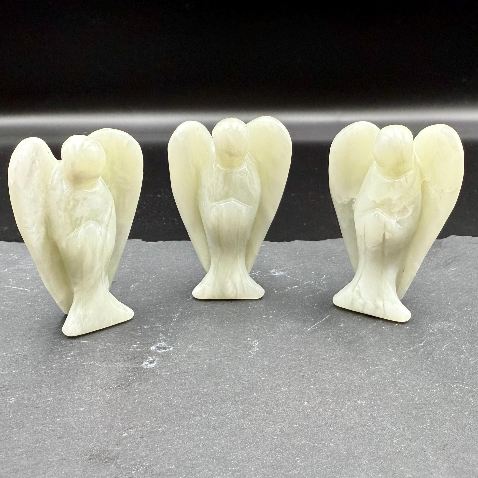 Natural Jade Angel – Crystal of Harmony, Luck & Protection (2")
