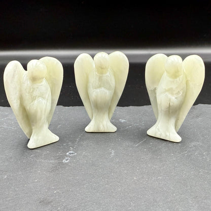 Natural Jade Angel – Crystal of Harmony, Luck & Protection (2")
