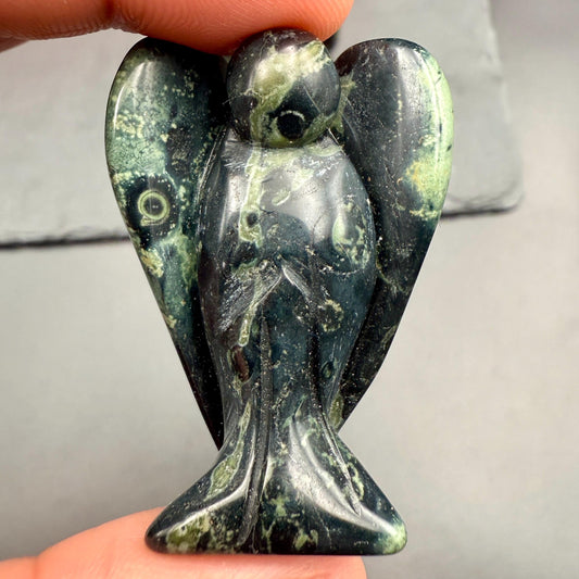 Kambaba Jasper Angel – Crystal of Ancient Wisdom, Calm & Deep Grounding (2")