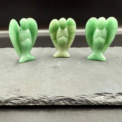 Green Aventurine Guardian Angel – Crystal of Luck, Harmony & Emotional Healing (2")