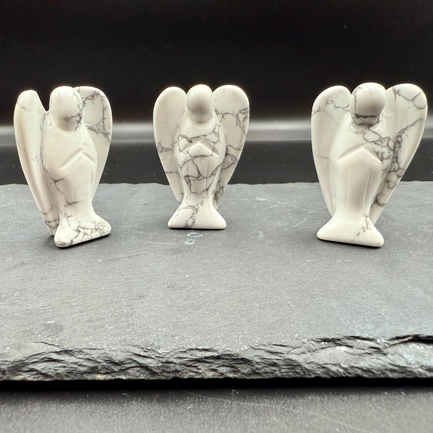Howlite Guardian Angel – Crystal of Calm, Stress Relief & Mental Clarity (2")