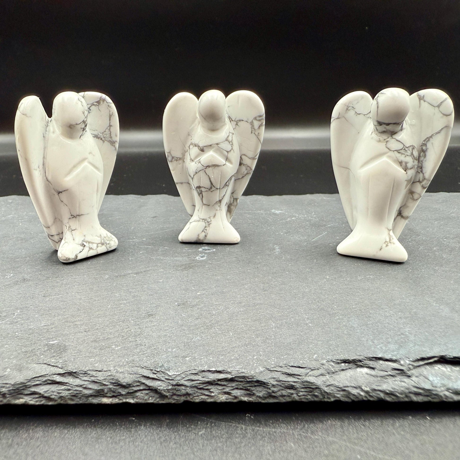 Howlite Guardian Angel – Crystal of Calm, Stress Relief & Mental Clarity (2")