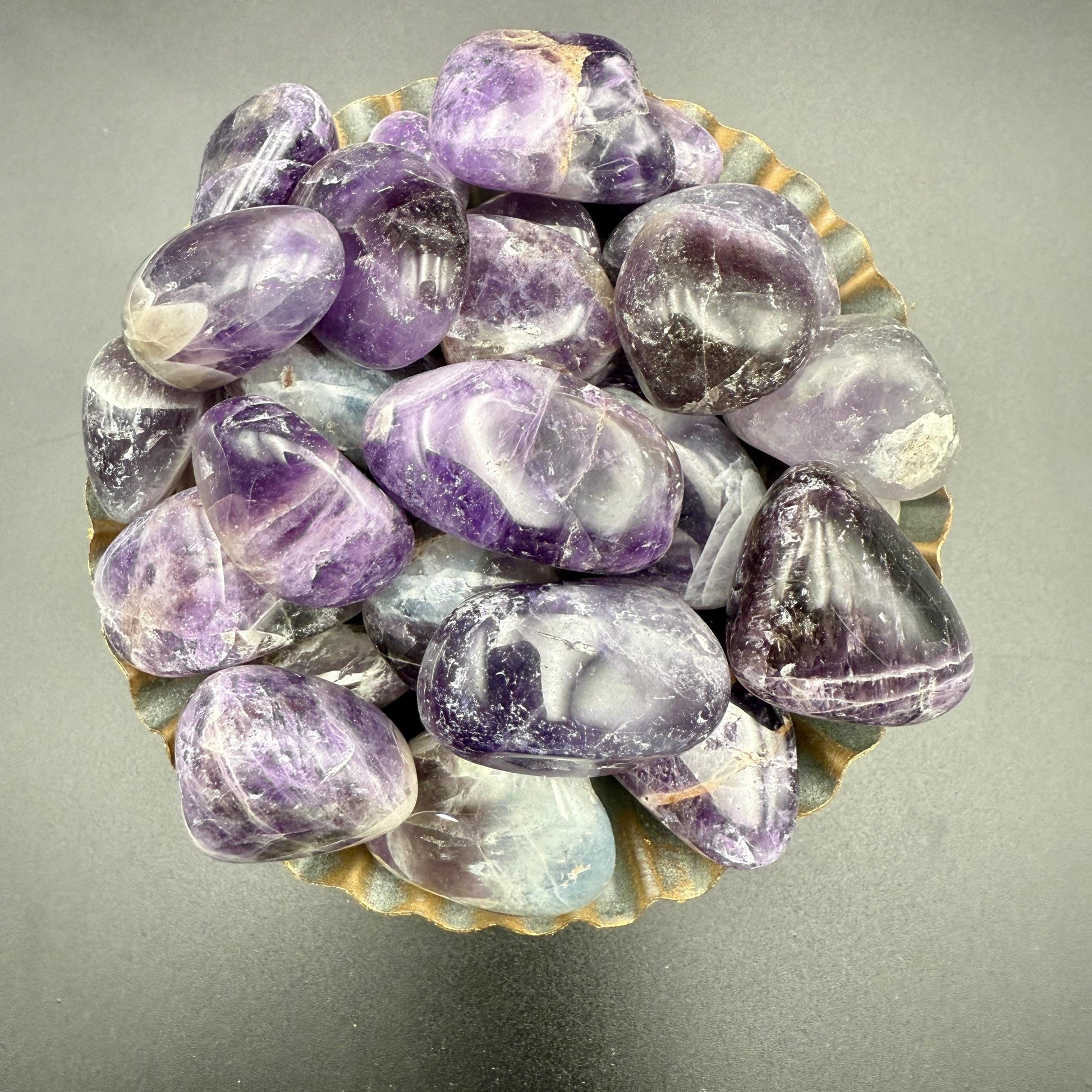 Amethyst Tumbled Stone – Natural Amethyst Crystal for Healing, Stress Relief, Sleep, Meditation & Chakra Balance