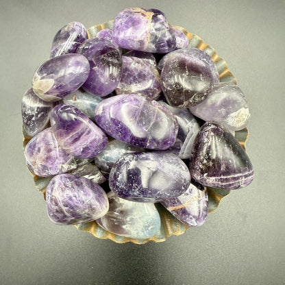 Amethyst Tumbled Stone – Natural Amethyst Crystal for Healing, Stress Relief, Sleep, Meditation & Chakra Balance