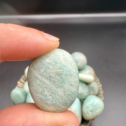 Amazonite Tumbled Stone – Natural Calming Crystal for Truth, Communication, Anxiety Relief & Harmony