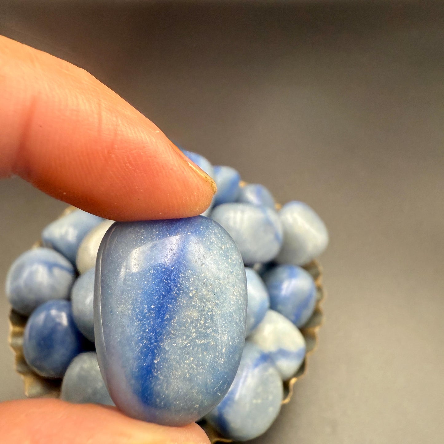 Blue Aventurine Tumbled Stone – Natural Crystal for Focus, Confidence, Inner Strength & Mental Clarity