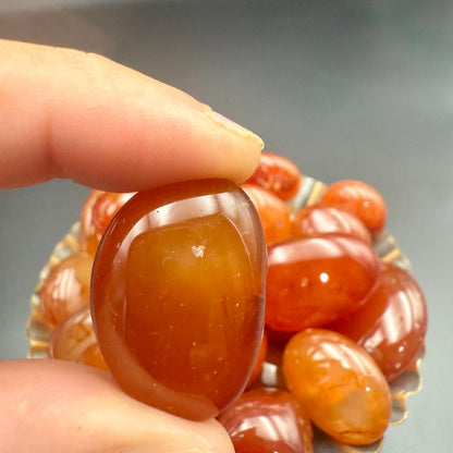 Carnelian Tumbled Stone – Natural Crystal for Motivation, Creativity, Confidence & Vitality