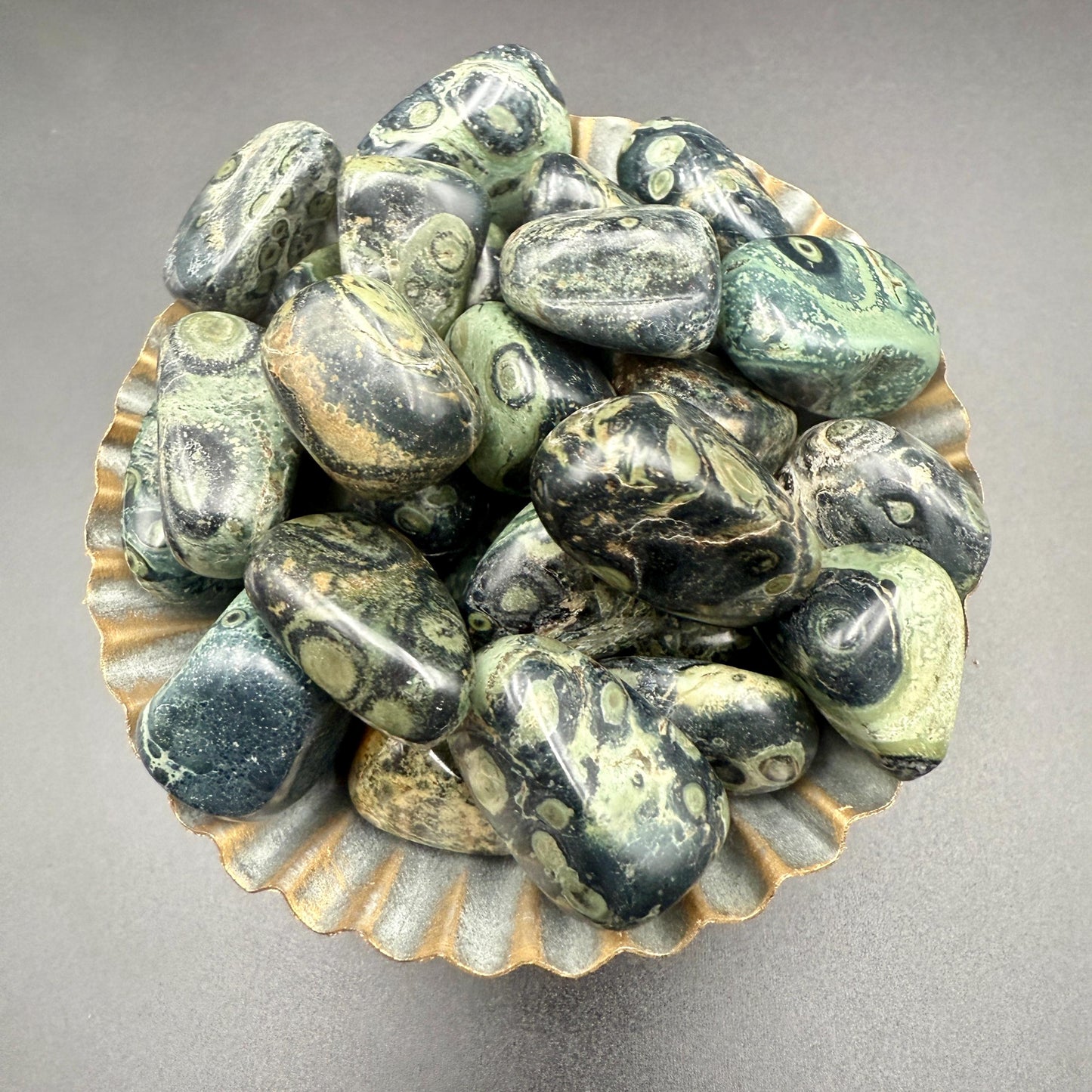 Kambaba Jasper Tumbled Stone – Natural Crystal for Grounding, Peace, Protection & Ancient Earth Energy