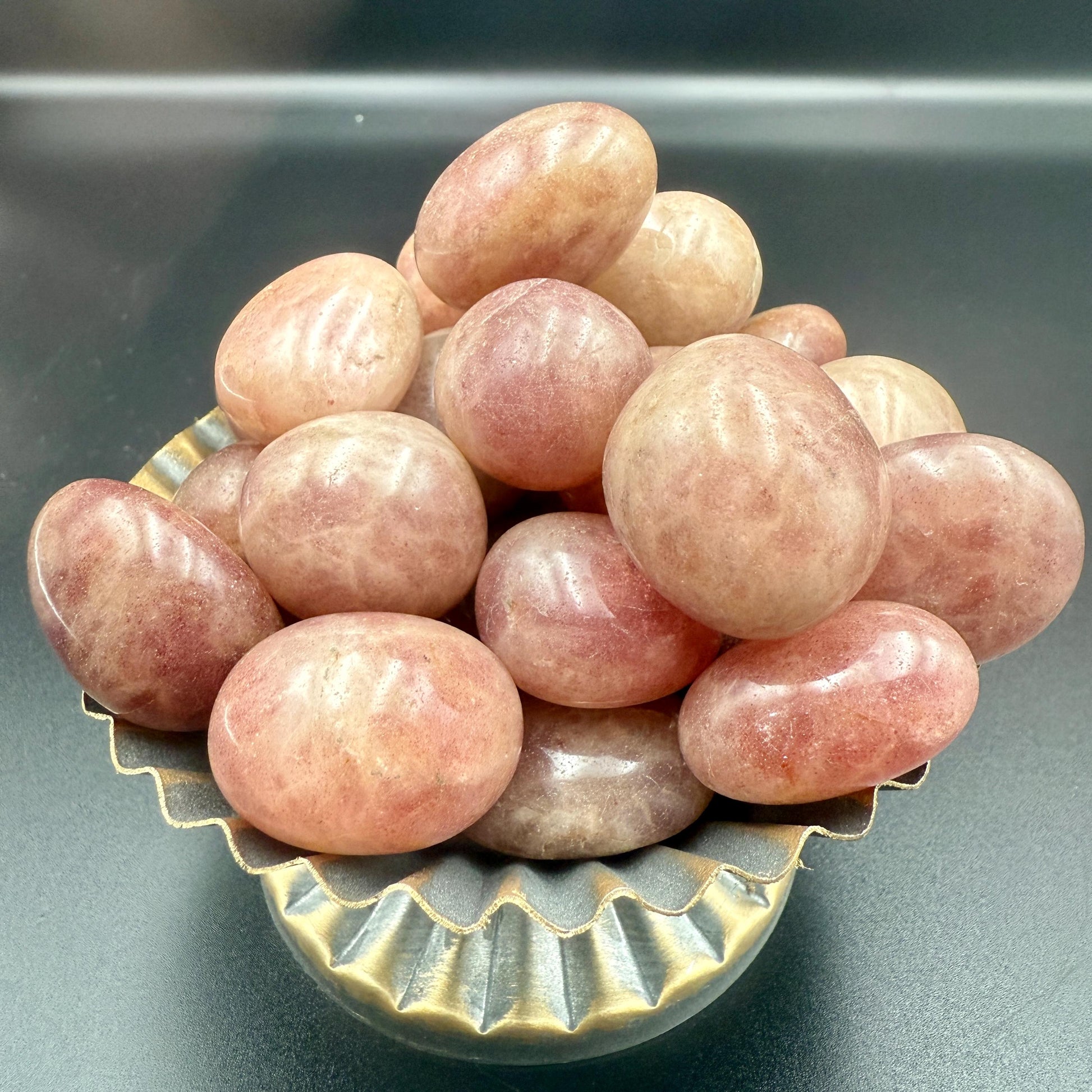Red Strawberry Quartz Tumbled Stone – Natural Crystal for Love, Joy, Positive Energy & Emotional Healing