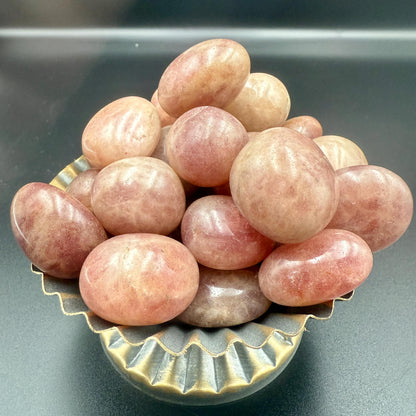 Red Strawberry Quartz Tumbled Stone – Natural Crystal for Love, Joy, Positive Energy & Emotional Healing