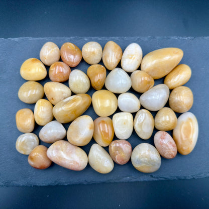 Yellow Jasper Tumbled Stone – Natural Crystal for Confidence, Protection, Strength & Positive Energy