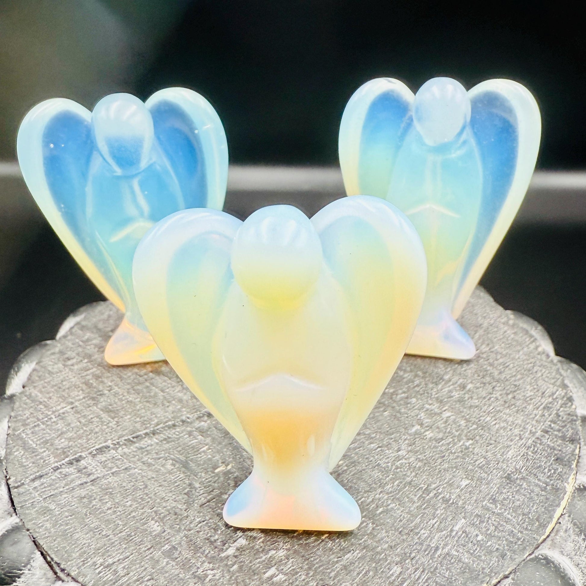 Opalite Angel – Crystal of Calm, Hope & Emotional Harmony (2")