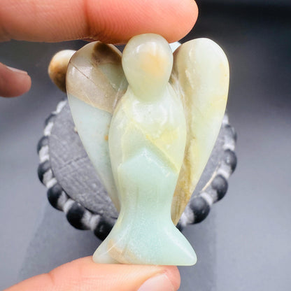 Amazonite Angel – Crystal of Calm, Truth & Emotional Balance (2")