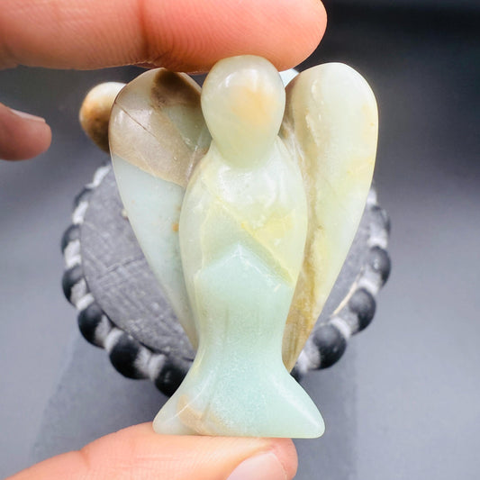 Amazonite Angel – Crystal of Calm, Truth & Emotional Balance (2")