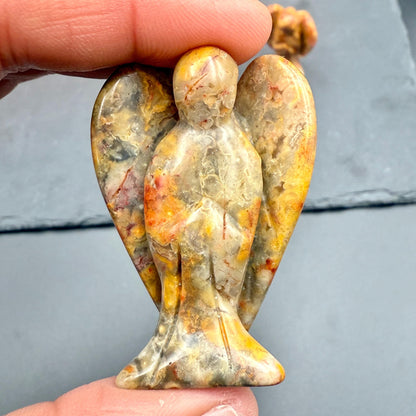 Crazy Lace Agate Guardian Angel – Crystal of Joy, Balance & Positive Energy (2")