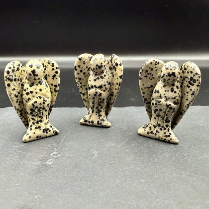 Dalmatian Jasper Angel – Crystal of Joy, Protection & Playful Energy (2")