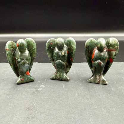 African Bloodstone Angel – Crystal of Strength, Protection & Vital Energy (2")