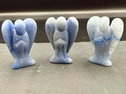 Blue Aventurine Angel – Crystal of Calm, Focus & Intuitive Clarity (2")